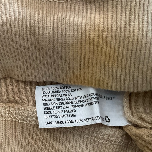 Wild Fable Cropped Hoodie waffle Sz M - Picture 6 of 8